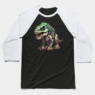 Spooky Scary Chibi T-Rex Isometric Dinosaur Baseball T-Shirt